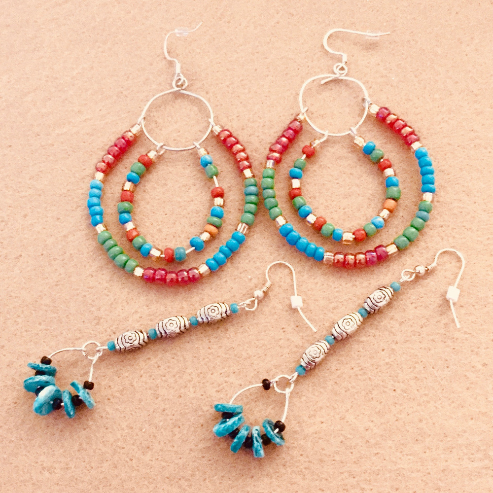 Boho Artisan Earrings set